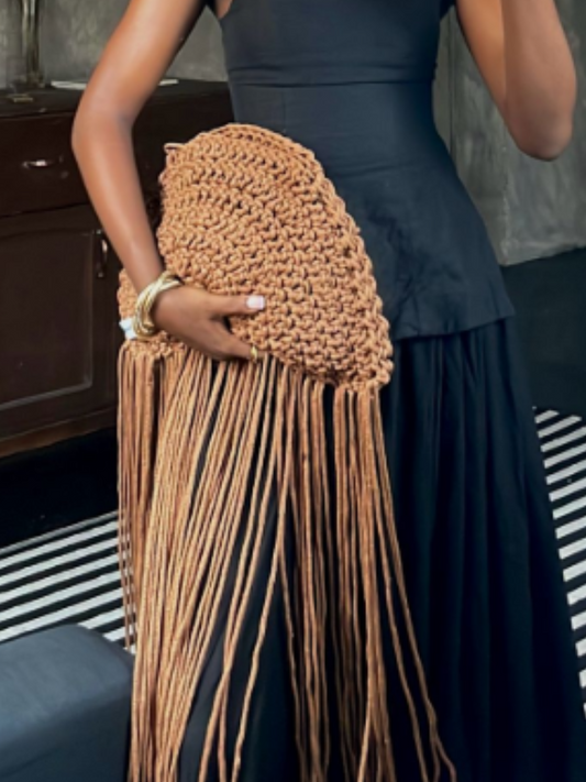 Bohemian Tassel Woven Bag