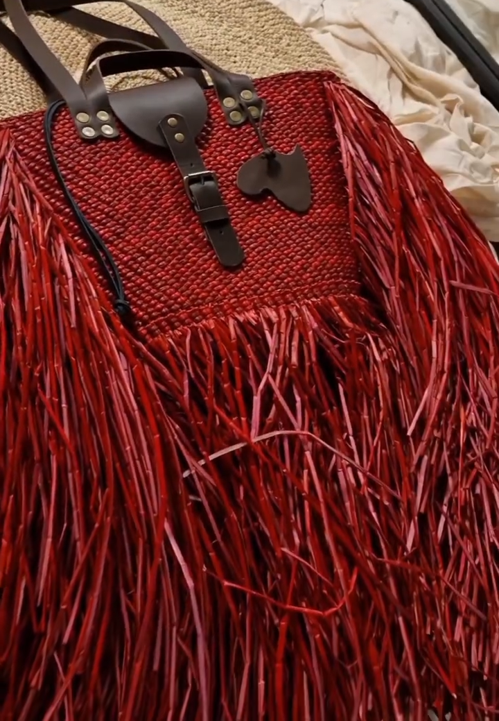 Handwoven Beach Bag-Khaki