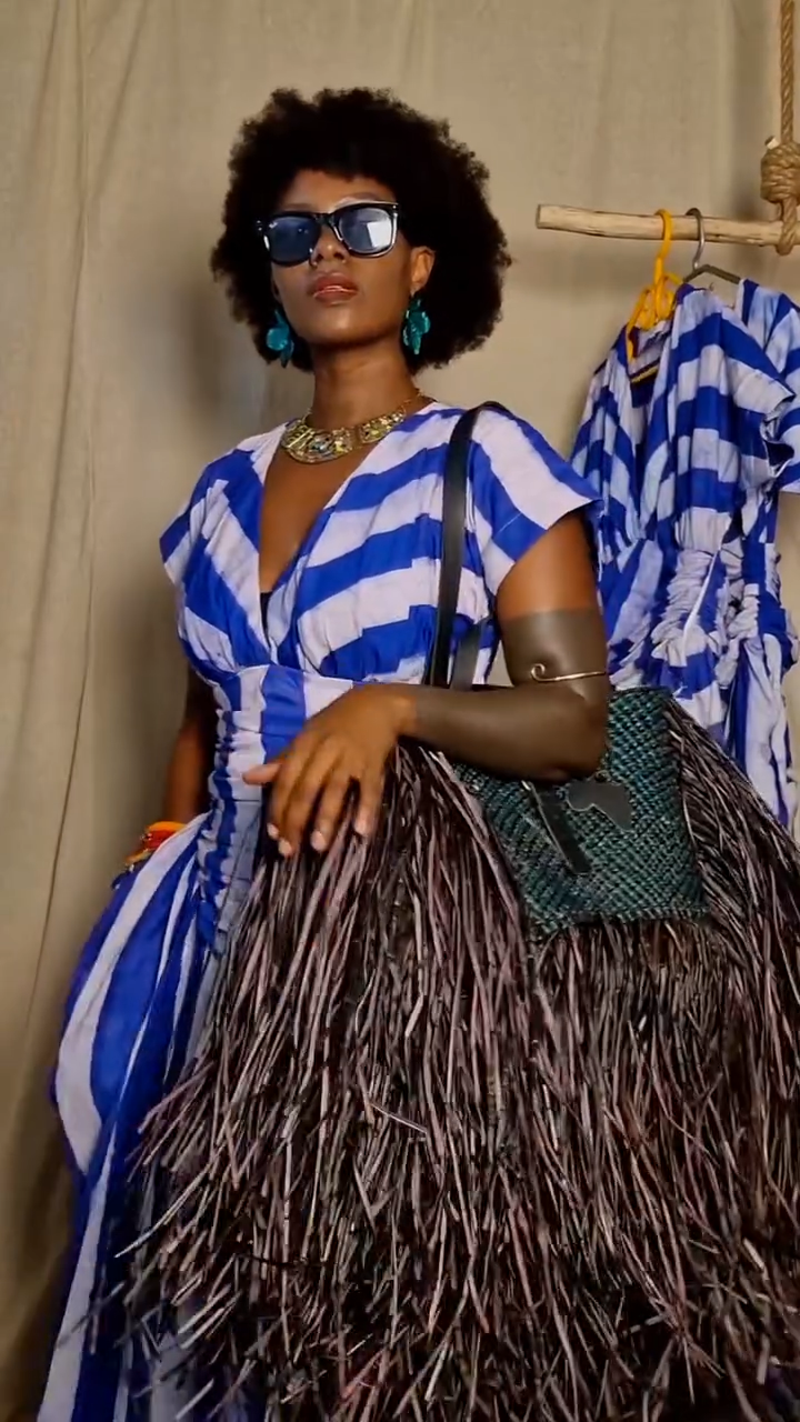 Summer Blue And White Striped Dress