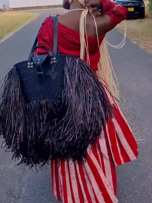 Handwoven Beach Bag-Grape