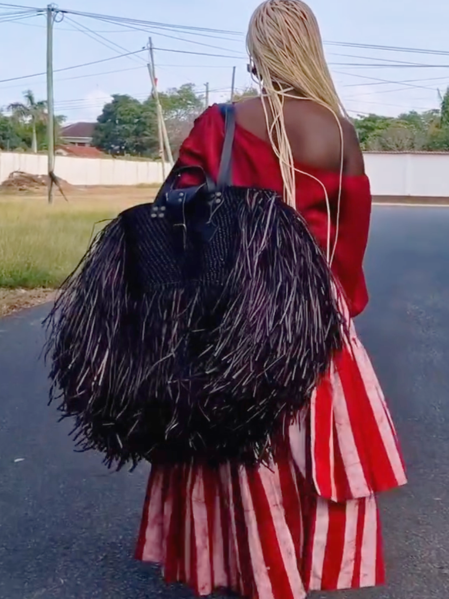 Handwoven Beach Bag-Grape
