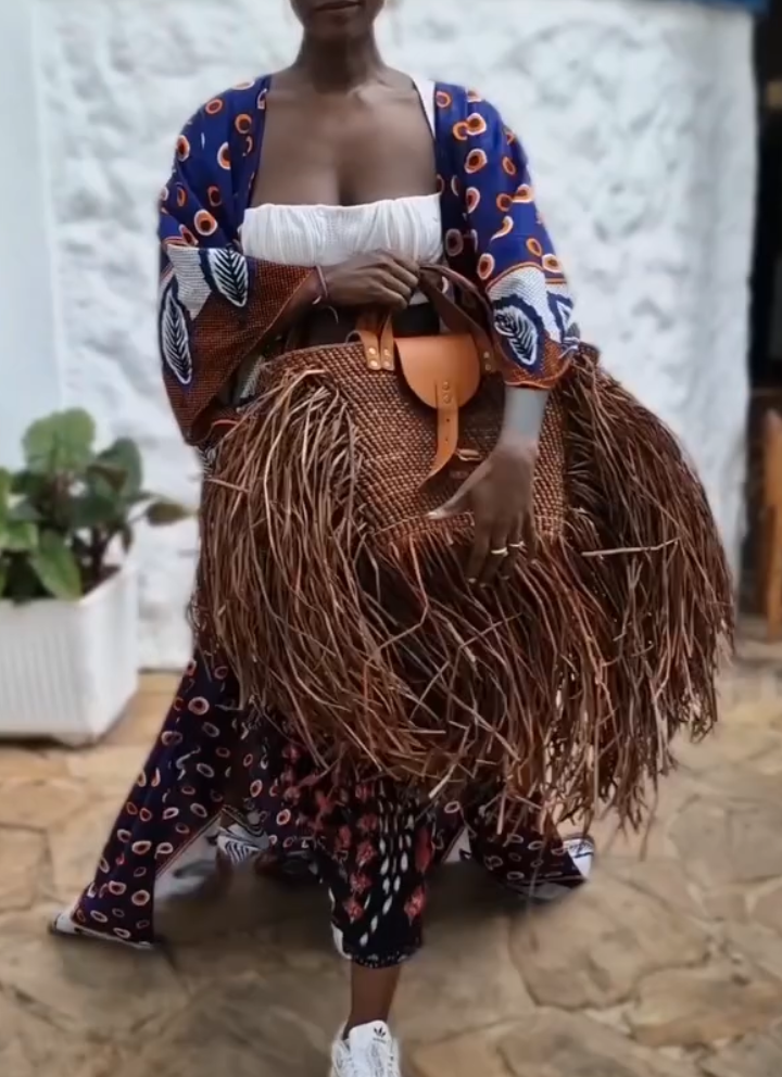 Handwoven Beach Bag-Red